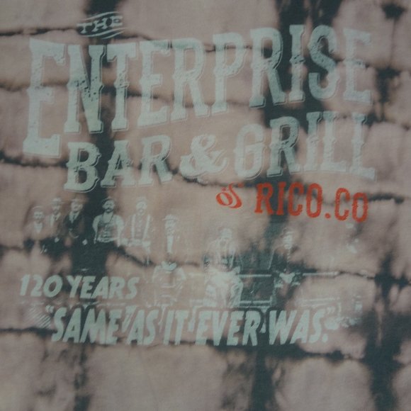 DIVE BAR BRAND ENTERPRISE BAR COLORADO BLACK REVERSE TIE-DYE LARGE T-SHIRT H1975 - Picture 1 of 5